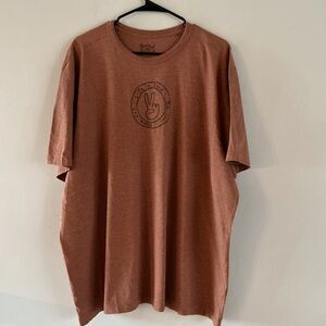 Life is Good Rust Peace Sign Tee